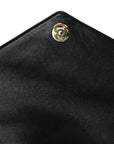 Lambskin Quilted Monogram Large Loulou Black