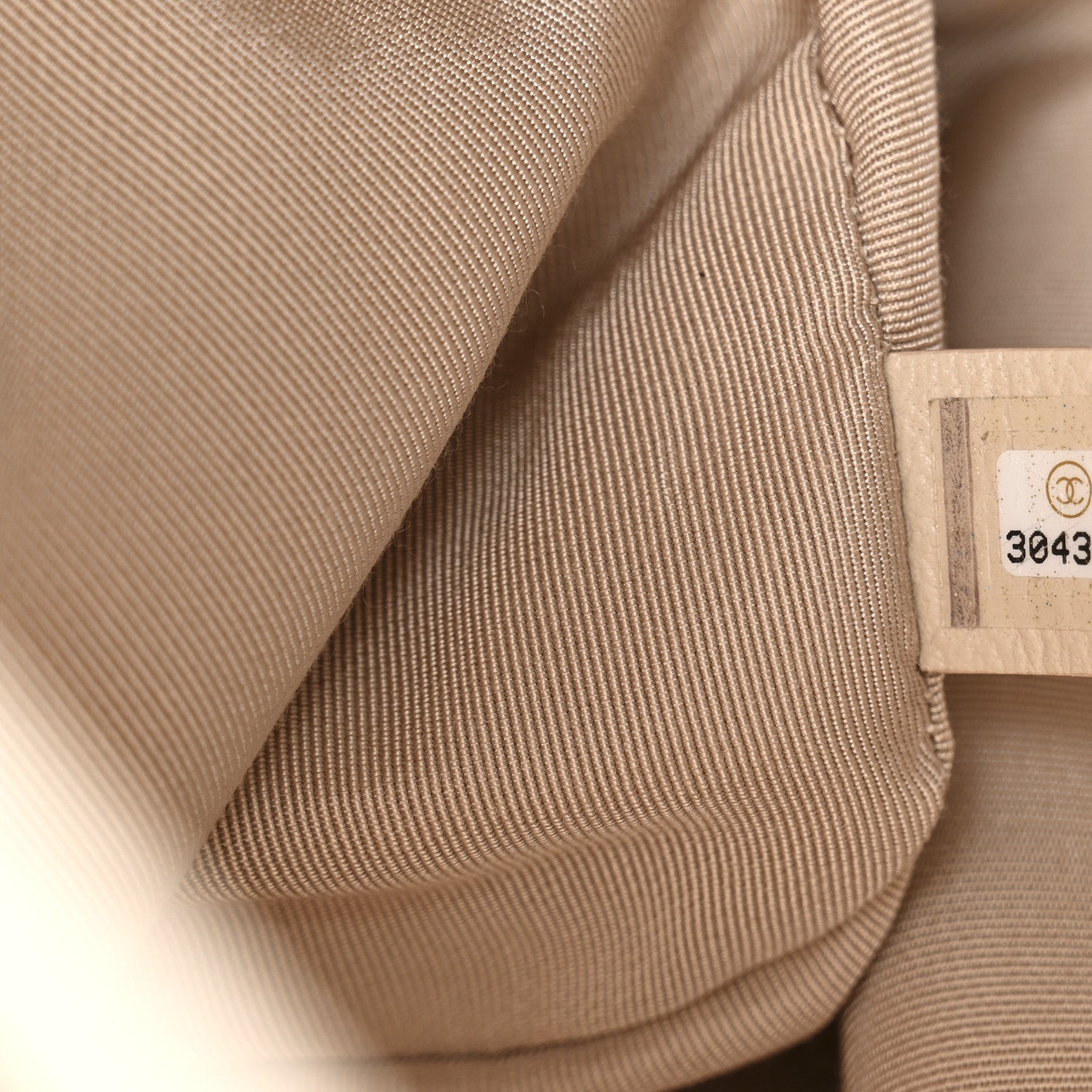 Goatskin Quilted Maxi CHNL 19 Flap Beige