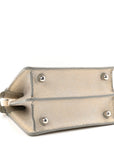 Stingray Shiny Nappa Petite Peekaboo I SEE U Satchel Beige