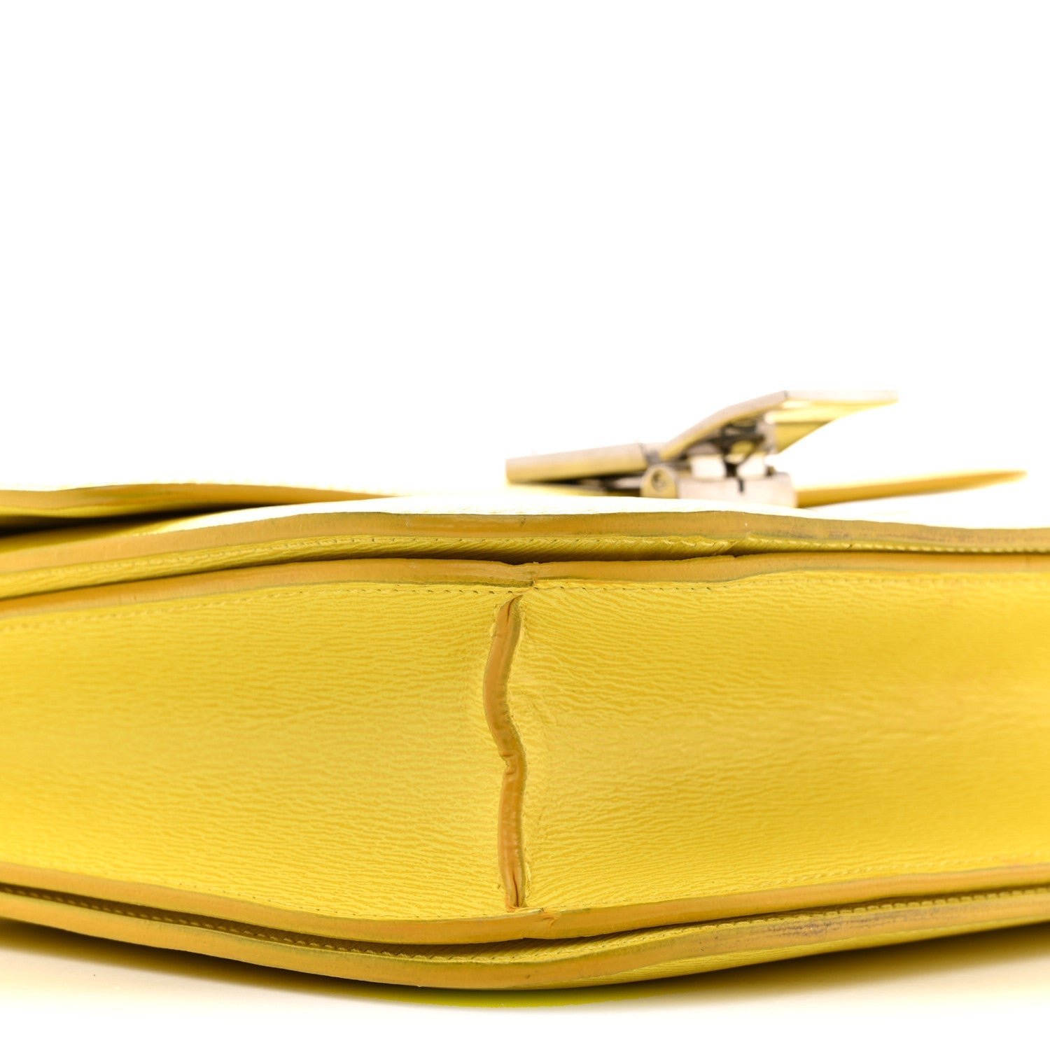 Liege Calfskin Medium Classic Box Flap Bag Fluo Yellow