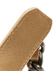 Metallic Goatskin Quilted Medium CHNL 19 Flap Gold