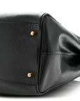 Saffiano Lux Extra Large Galleria Double Zip Tote Black