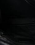 Crinkled Calfskin Matelasse Monogram Medium Niki Chain Satchel Black