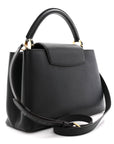 Taurillon Capucines MM Black Fuchsia
