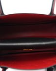Saffiano Cuir Small Double Bag Black Fuoco