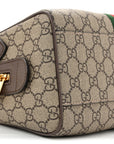 GG Supreme Monogram Web Small Ophidia Top Handle Bag  Beige Ebony