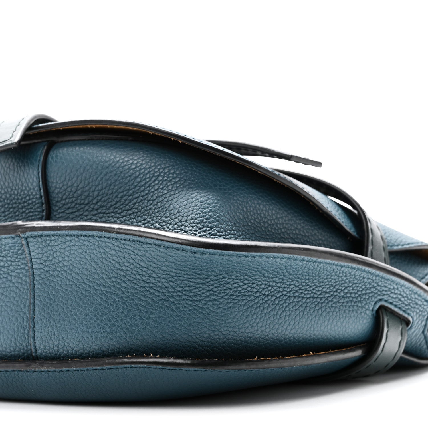 Grained Calfskin Small Gate Crossbody Bag Petroleum Blue Cypress