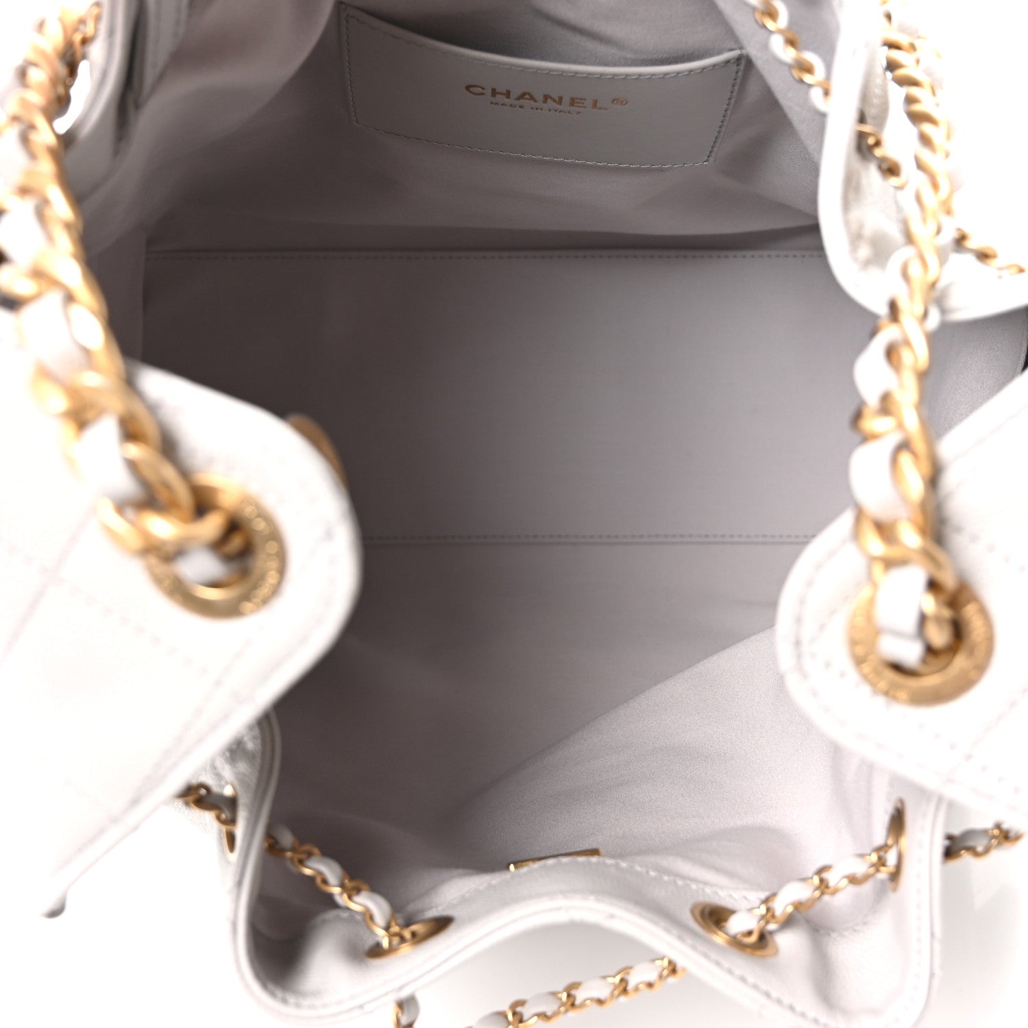 Caviar Quilted Medium CHNL 25 Handbag Light Gray