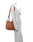 Calfskin Small Hammock Shoulder Bag Tan