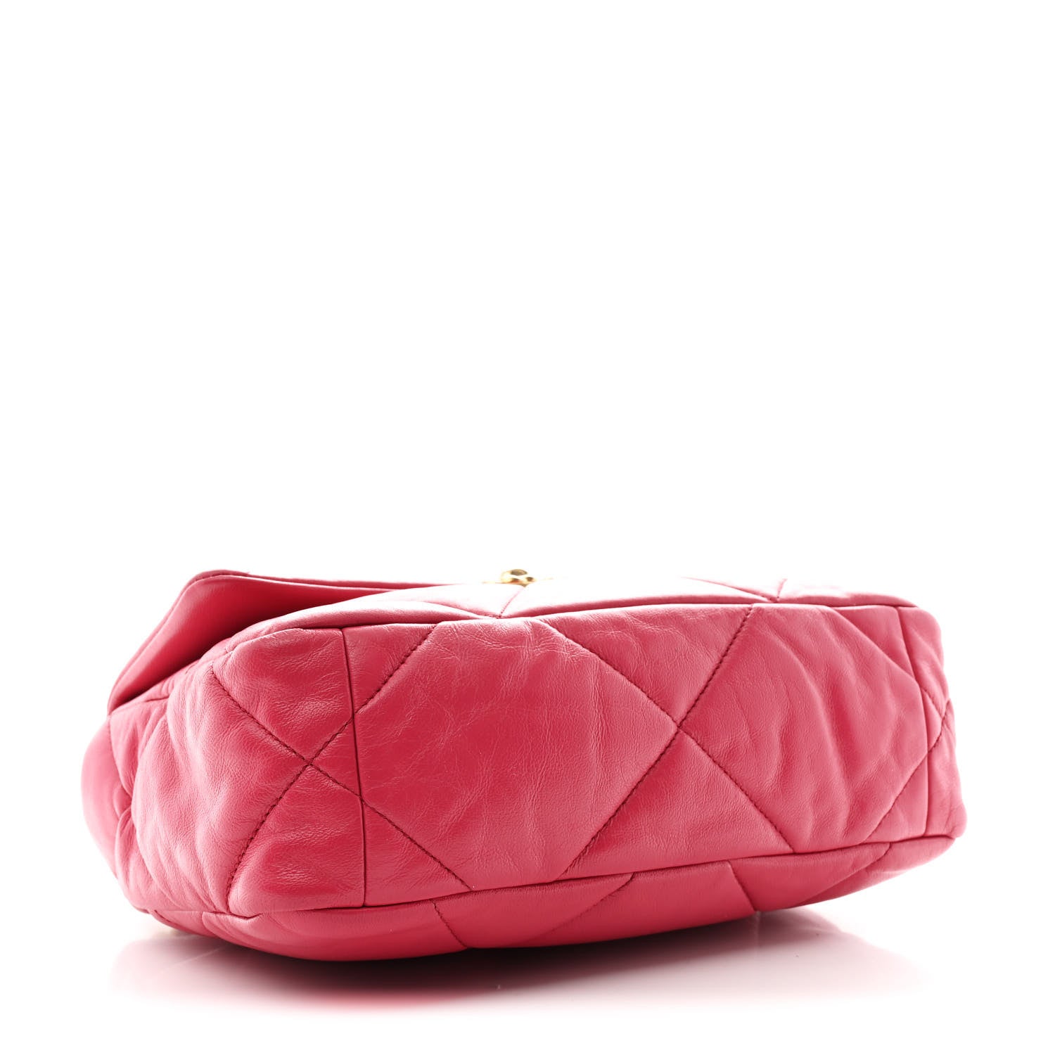 Lambskin Quilted Medium CHNL 19 Flap Dark Pink