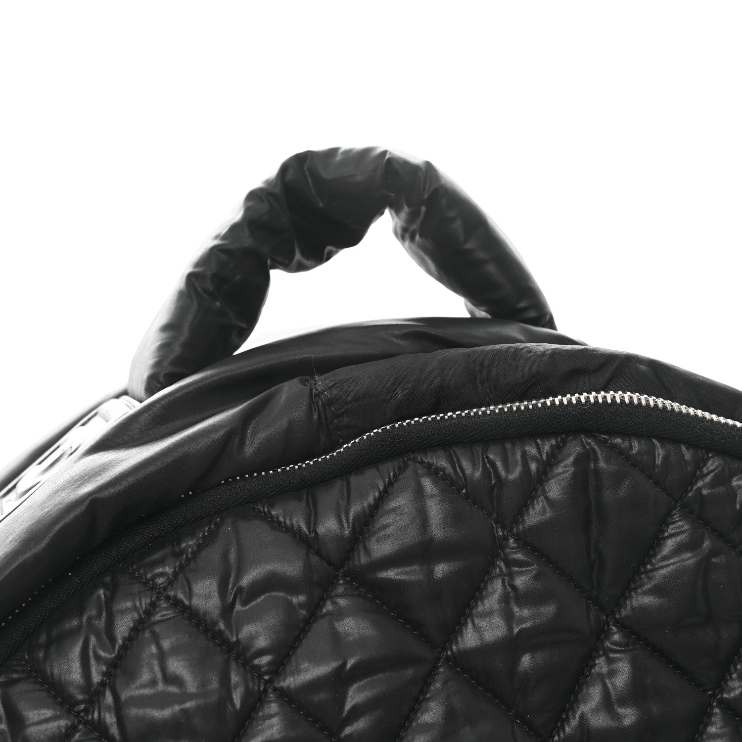 Nylon Quilted Coco Cocoon Backpack Black
