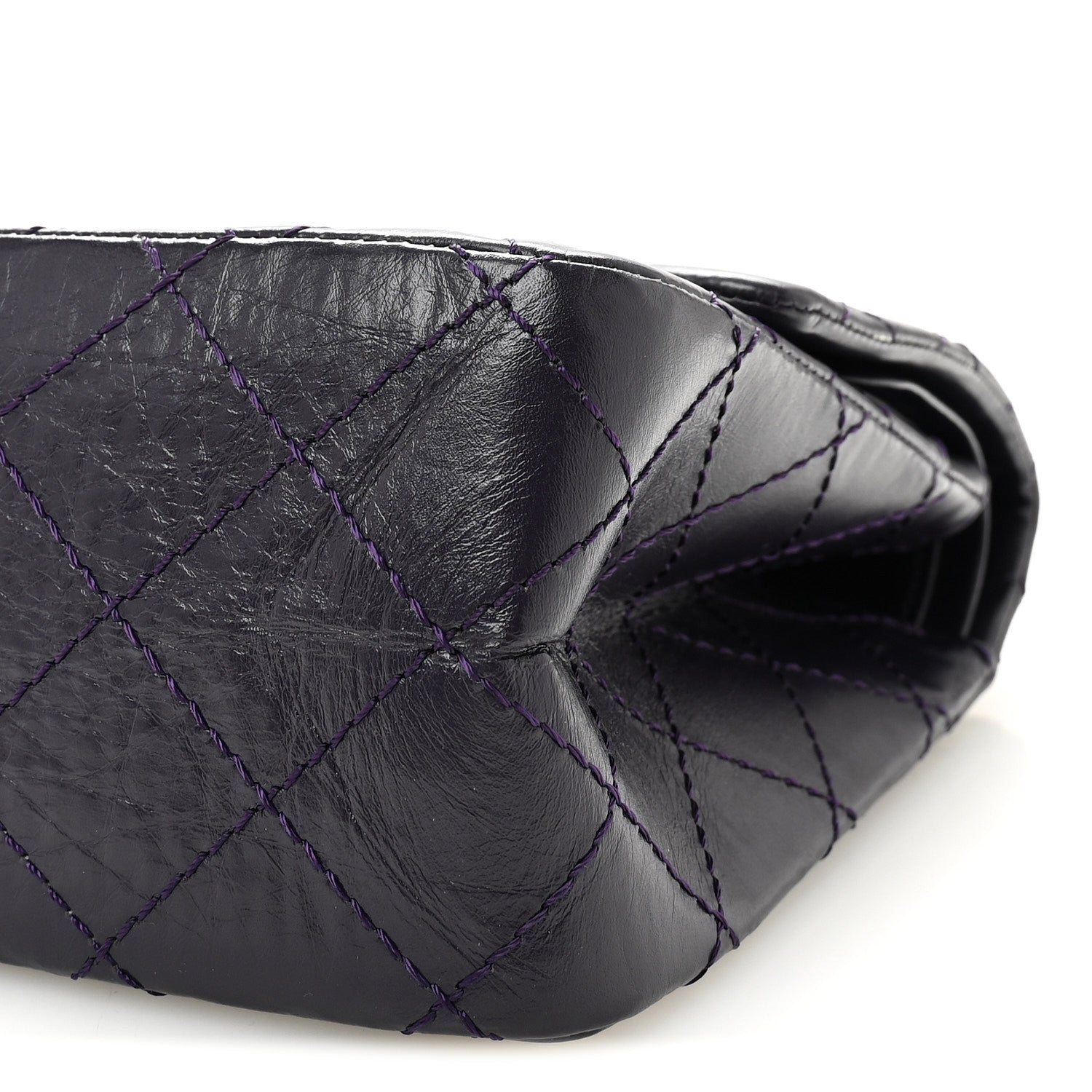 Aged Calfskin Quilted 2.55 Reissue 226 Flap Purple
