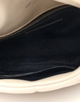 Lambskin Quilted Toy Loulou Puffer Monogram Chain Satchel Crema Soft