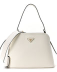 Saffiano Cuir Small Matinee Tote  Bianco Black