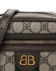 X BLNCG BB Supreme Monogram Web Mini Ophidia Messenger Beige New Acero