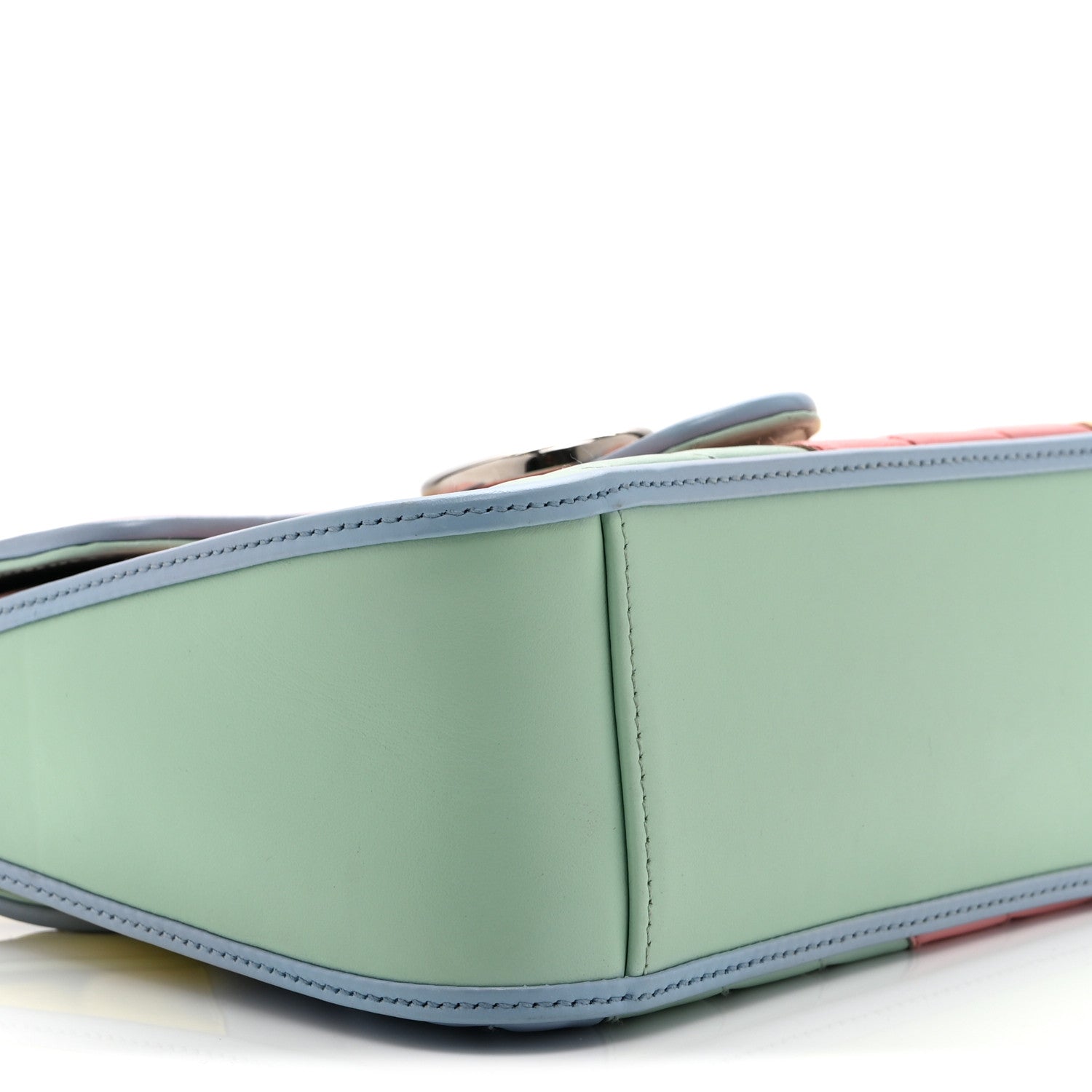 Calfskin Matelasse Diagonal Mini GG Marmont Top Handle Shoulder Bag Multicolor Pastel
