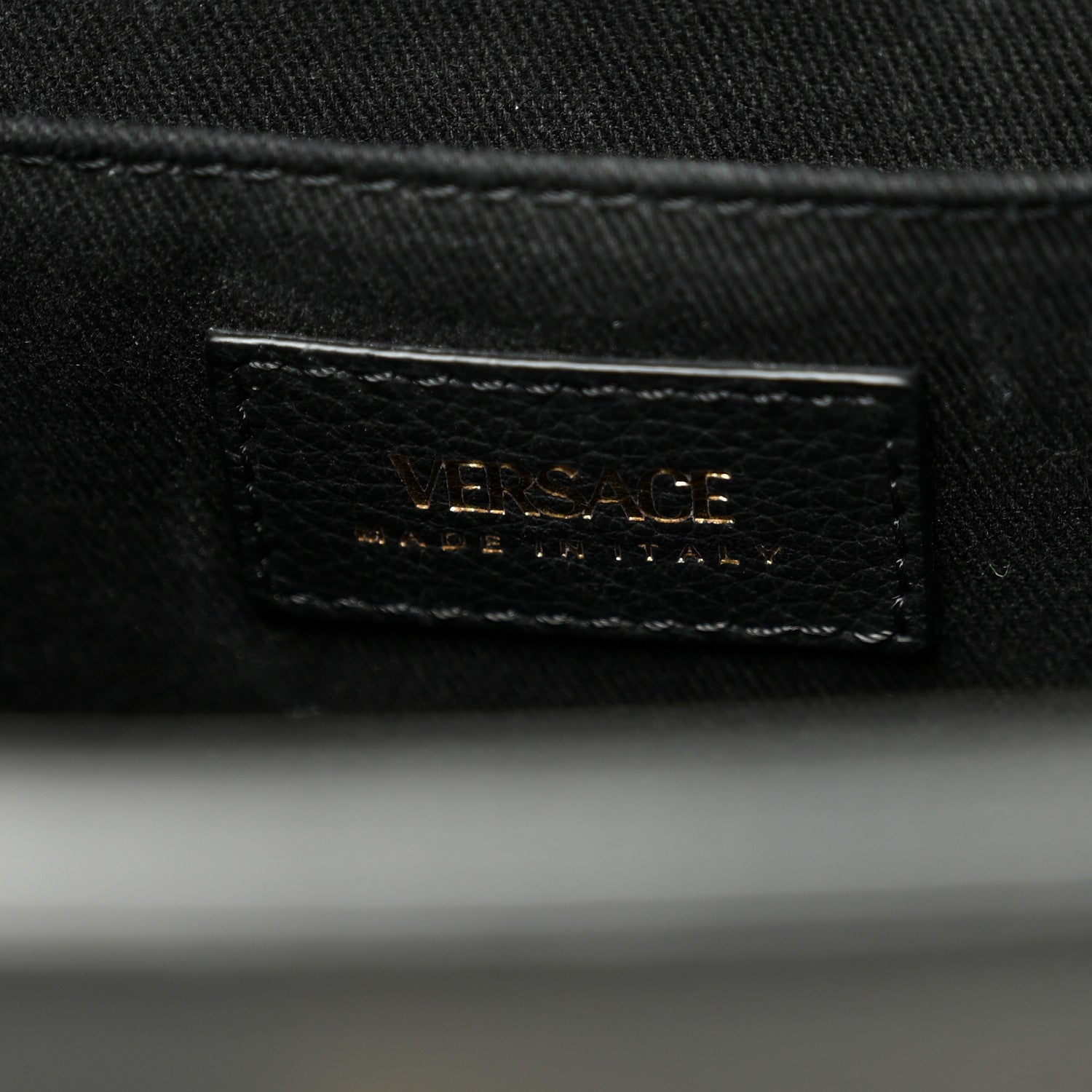 Grainy Calfskin Large Virtus Top Handle Tote Black