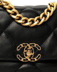 Lambskin Quilted Medium CHNL 19 Flap Black