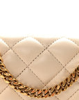Nappa Quilted Small Medusa Chain Crossbody White