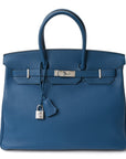 Togo Birkin 35 Bleu Izmir