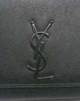 Grain De Poudre Medium Classic Monogram Monochrome Kate Satchel Black
