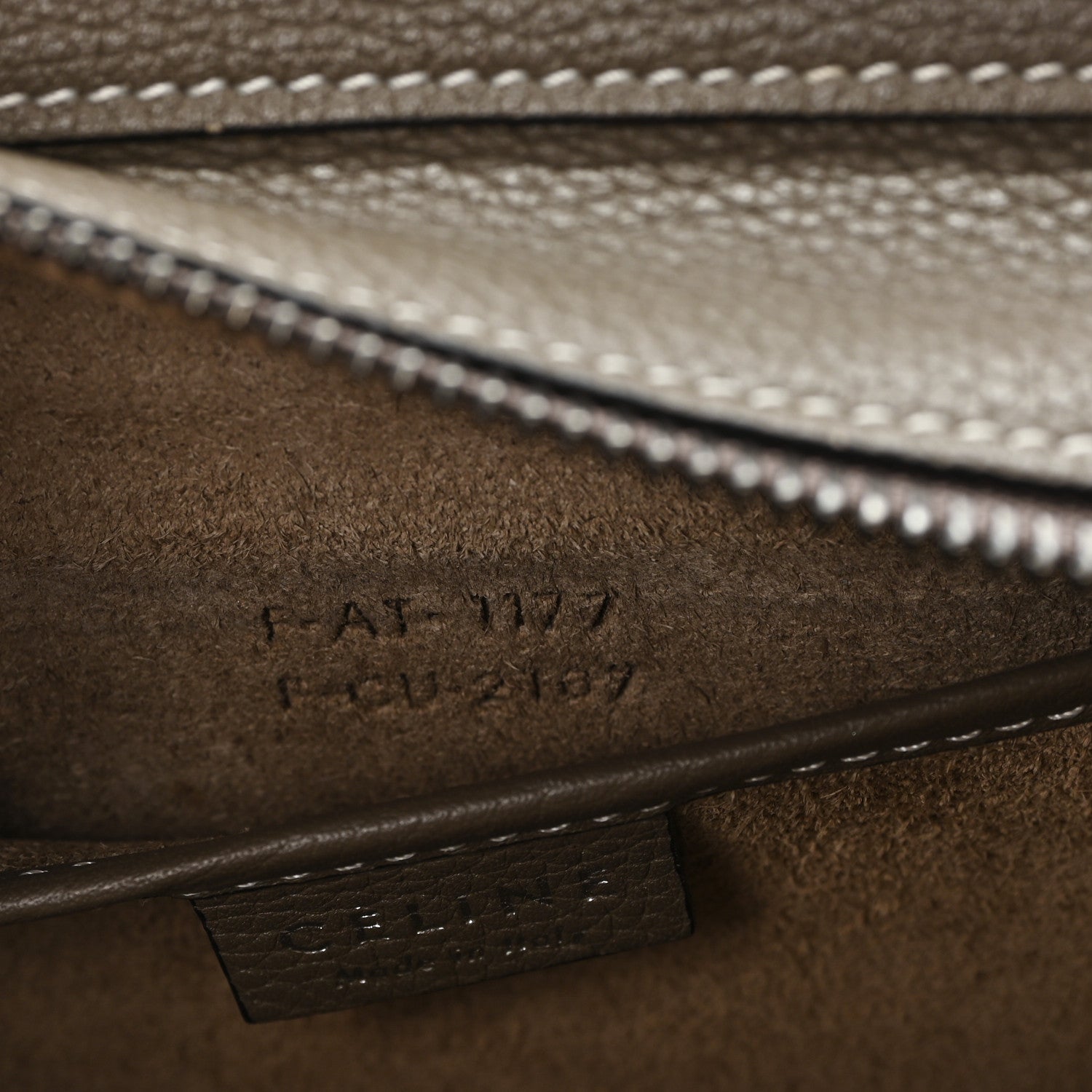 Drummed Calfskin Nano Luggage Souris