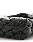 Calfskin Intreccio Rumple Desiree Shoulder Bag Black