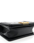 Lambskin Quilted Small Boy Flap Black