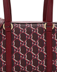 GG Shadow Monogram Ophidia Top Handle Bowler Bag  Rosso Ancora Red
