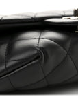 Calfskin Quilted CC Uniform Flap Belt Bag Black