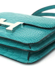 Matte Alligator Constance 18 Bleu Paon