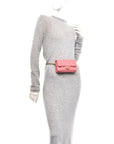 Aged Calfskin Quilted 2.55 Reissue Flap Belt Bag Pink