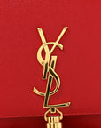 Grain De Poudre Medium Classic Monogram Kate Tassel Satchel Rouge Eros