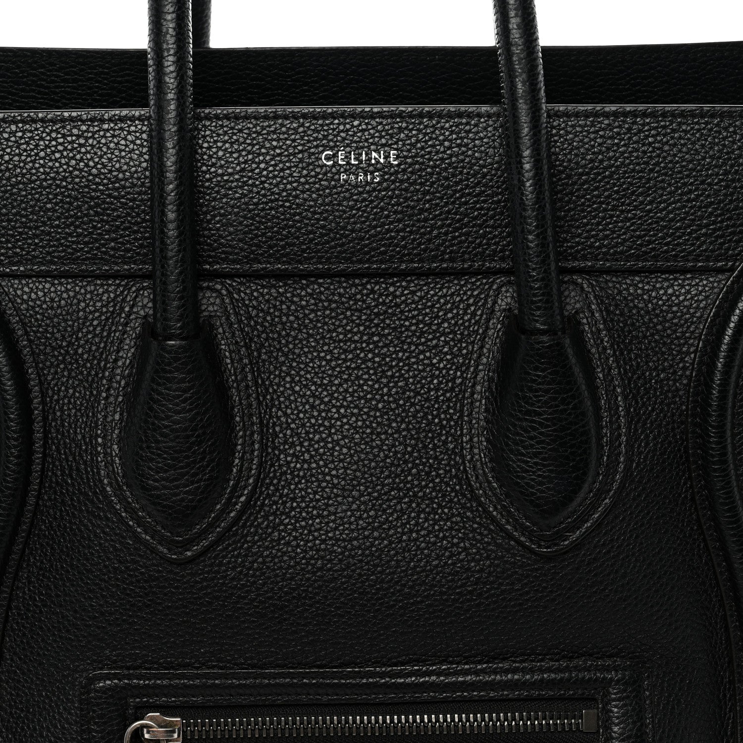 Drummed Calfskin Mini Luggage Black