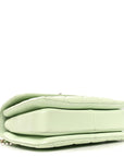 Lambskin Quilted Small Trendy CC Flap Dual Handle Bag Light Green