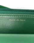 Lambskin Quilted CHNL 19 Wallet On Chain WOC Green
