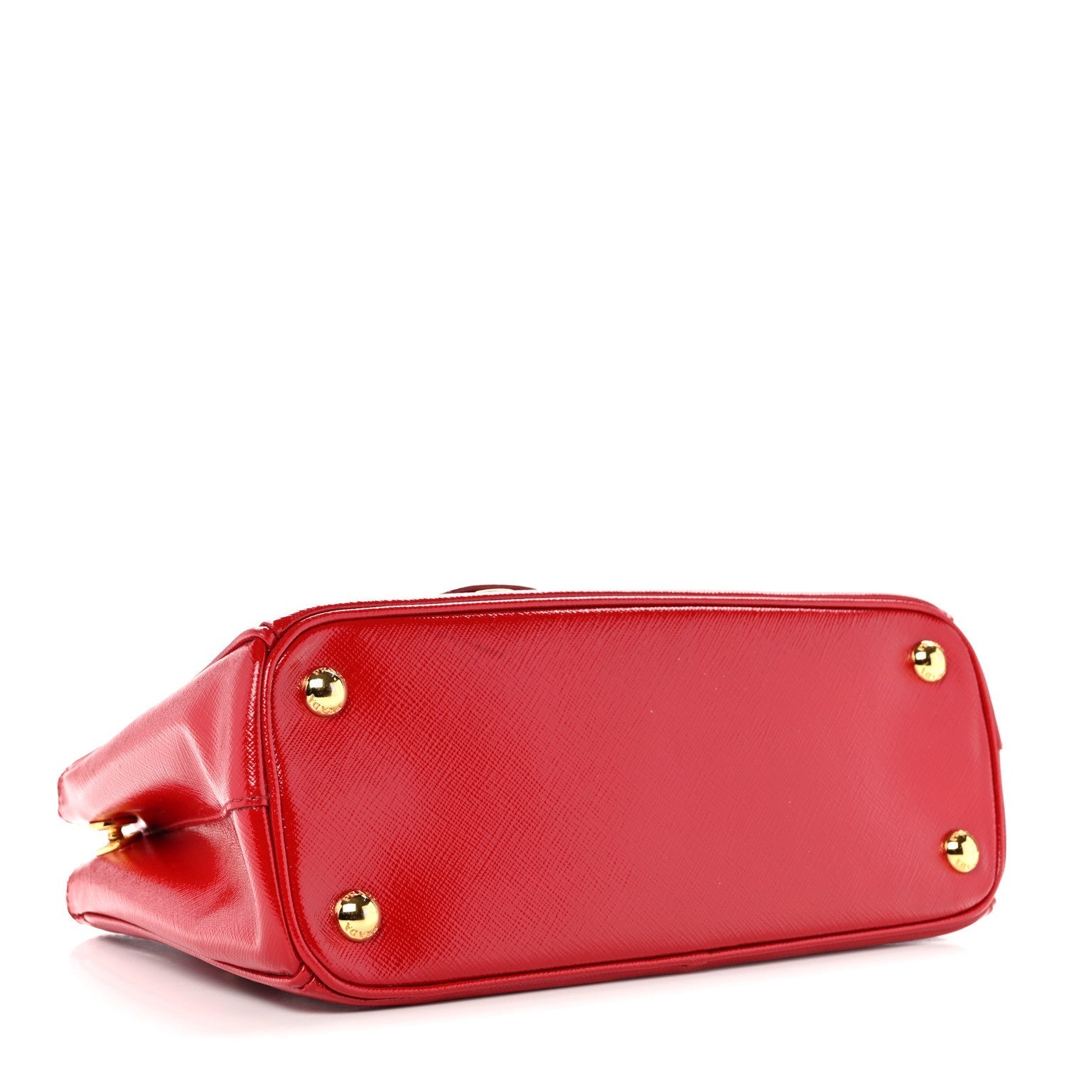Saffiano Vernice Galleria Double Zip Tote Rosso