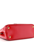 Saffiano Vernice Galleria Double Zip Tote Rosso