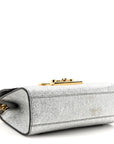 Galassia Small Padlock Shoulder Bag Argento