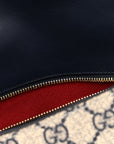 GG Supreme Monogram Small Messenger Shoulder Bag Beige Blue Navy