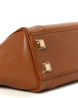 Supple Shiny Lambskin Little New Luggage Soft Tan