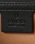 GG Supreme Monogram Calfskin Medium Padlock Shoulder Bag Beige Black Cuir