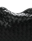 Calfskin Intrecciato Small Hop Black