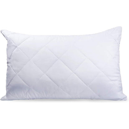 Vaccaro Ultra Luxe Quilted Zipped Pillow Protectors - 50 x 75 cm - White