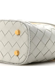 Nappa Intrecciato Small Vanity Case On Strap Agate Grey