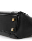 Supple Shiny Lambskin Little New Luggage Black