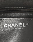 Metallic Lambskin Quilted Mini Rectangular Flap  Dark Grey