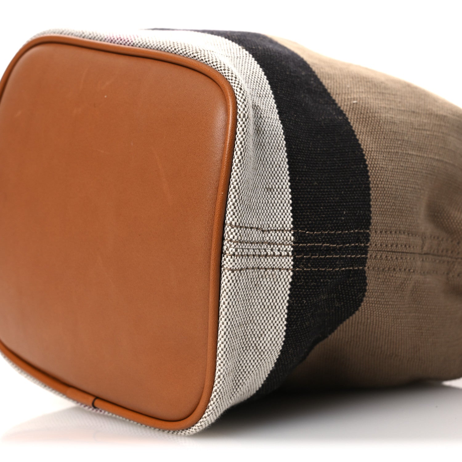 Canvas Mega Check Mini Ashby Tassel Crossbody Saddle Brown