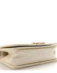 Caviar Quilted Medium Boy Flap White