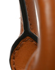 Mega Check Grained Calfskin Medium Harcourt Satchel Saddle Brown